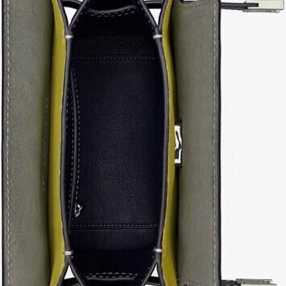 Tory Burch Lee Radziwill Double Bucket Navy Shoulder Bag - Picture 9 of 15